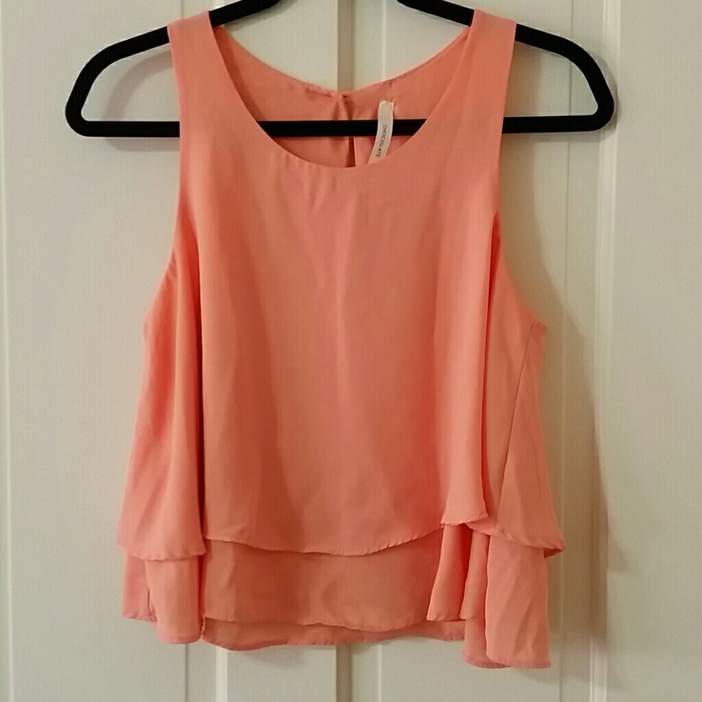 Coral sleeveless  blouse size Small